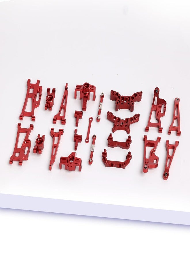 Oisunt 21/PCS Metal Repalcement Part Kit for Hyper Go H14BM, 14209, 14210 1/14th RC Car Upgrades, Spare Aluminium Accessory Full Set with Screws(Red) - Image 1